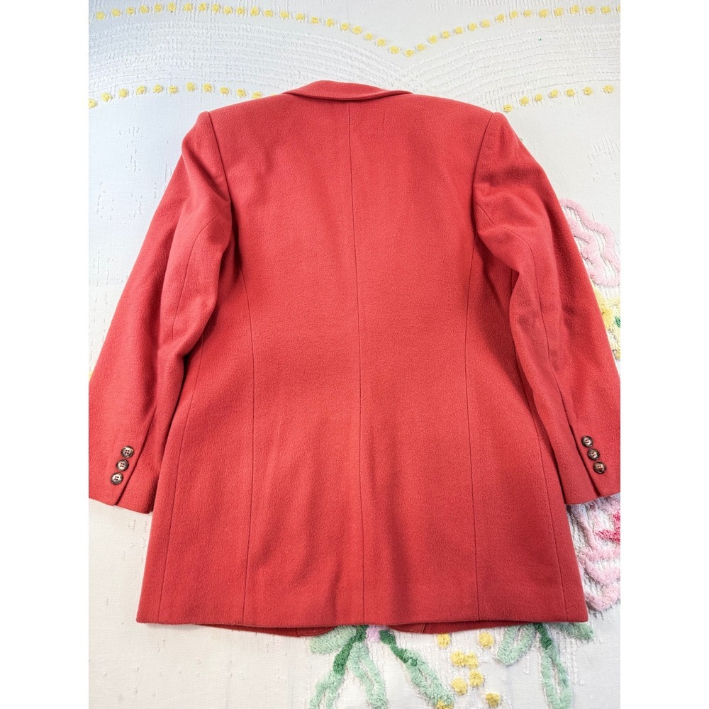 The Limited Wool Cashmere Blend Blazer Jacket Coral Pink Vintage Oversized Sz M - Picture 9 of 9